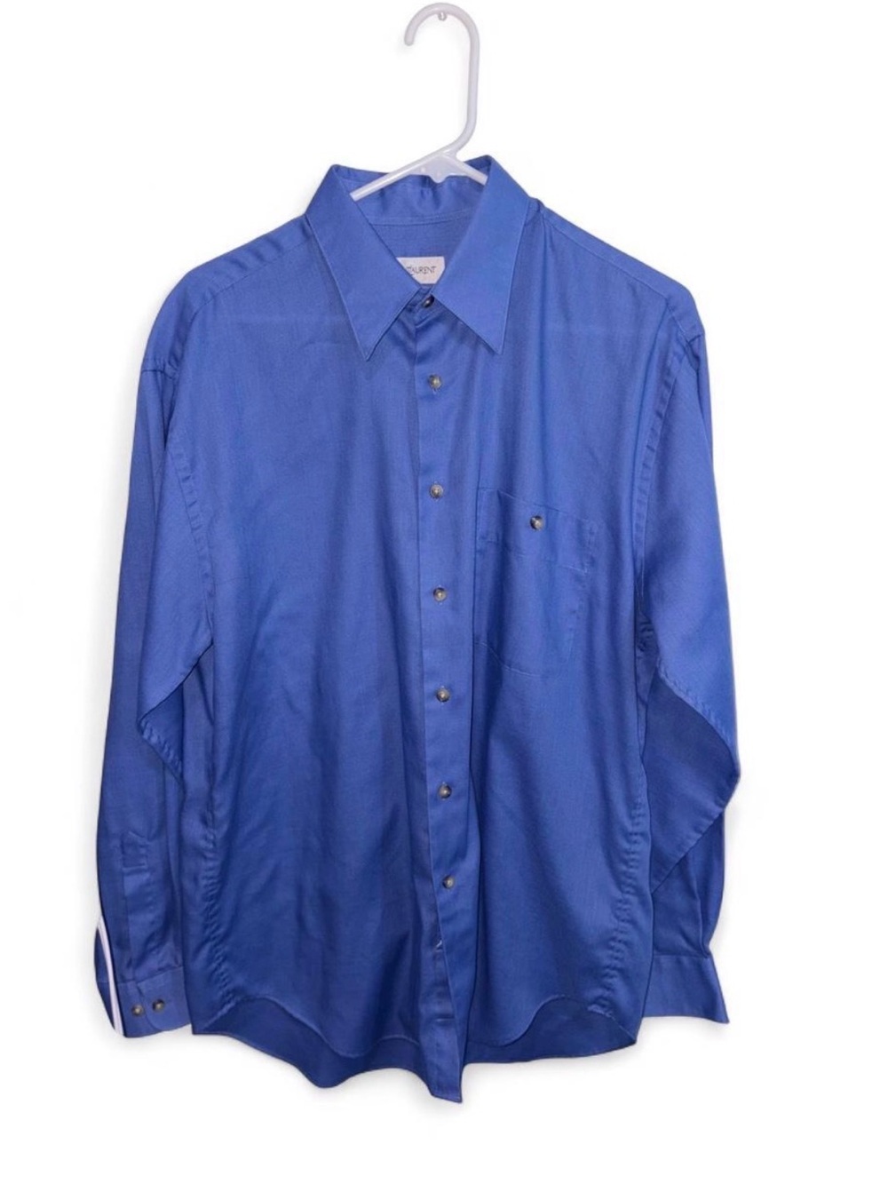 Yves Saint Laurent Royal Blue Men's Dress Shirt size 16 neck